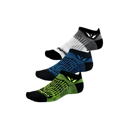 Swiftwick ASPIRE ZERO TAB 3 Pack Низкие носки для мужчин 3 упаковки серый + синий + зеленый