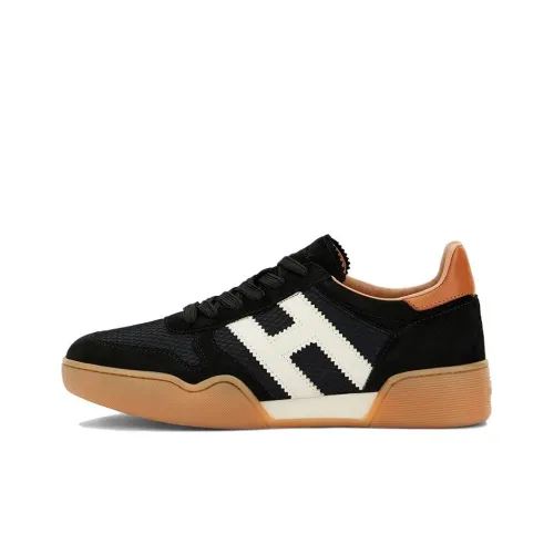 HOGAN H357 Low Топ Стильные Скейтбординги Женские Коричнево-черный