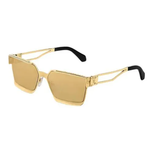 LOUIS VUITTON Металл Нерегулярная форма Солнцезащитные очки Мужской Золотой