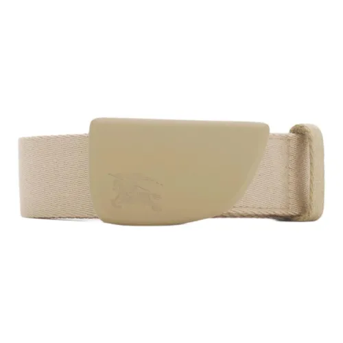 Burberry Однотонный Дизайн Полиэстер Полиуретан Латунь Резиновый Ремень Мужской Бежевый Ширина 3 см