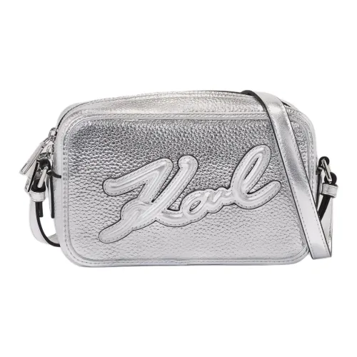 KARL LAGERFELD Переработанный полиуретан сумка через плечо женский серебряный