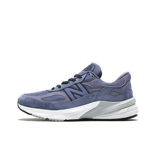 New Balance NB 990 V6 Устойчивый к истиранию Низкий Топ Повседневная Городская Коммутерская Беговая Обувь Унисекс Фиолетовая