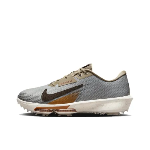 Nike Air Zoom Infinity Slip Resistant Abrasion Resistant Дышащий Низкий Топ Обувь для гольфа Унисекс Коричневый Серый