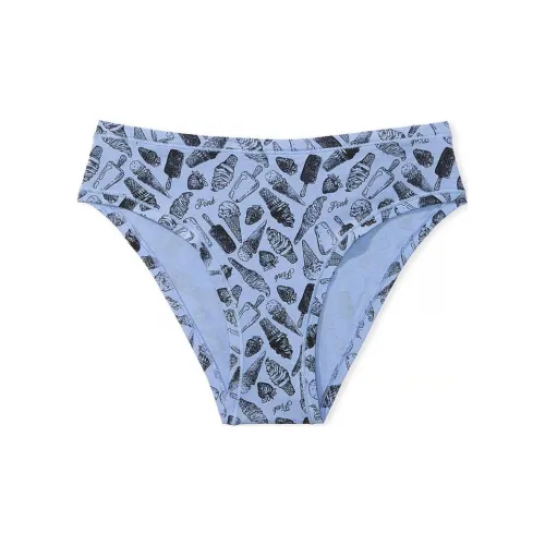 Victoria's Secret Розовый Хлопок Cheeky PANTY Harbor Blue Ice Cream С принтом Женское нижнее белье 1 упаковка Синий