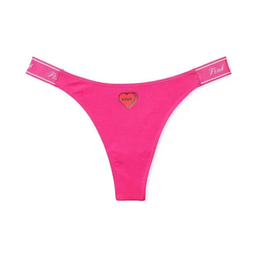 Victoria's Secret Розовый логотип Хлопок HIGH Нога Стринг PANTY EPVFG Нижнее белье Женские 1 шт Розовый