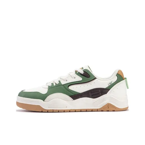 361° Модель Flame 4 Slip-resistant Abrasion-resistant Низкий топ Скейтборд Кроссовки Мужские Белый Зеленый