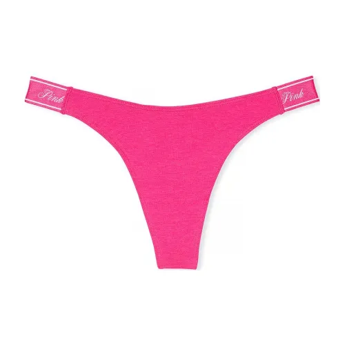 Victoria's Secret Розовый логотип Хлопок HIGH Нога Стринг PANTY Enchanted Розовый Нижнее белье Женские 1 шт Волшебный Розовый
