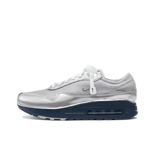 Jacquemus x Nike Air Max 1 '86 Устойчивый к истиранию Дышащий Низкий Топ Повседневная обувь Мужская Серый Серебряный