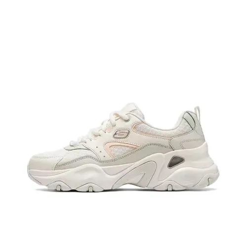 Skechers DLITES Устойчивые к истиранию Поддержка Увеличение Высоты Дышащие Низкие Кеды Женские Экрю