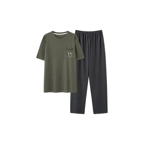 Mulong Family Пижамный комплект Мужской Оливково-зеленый
