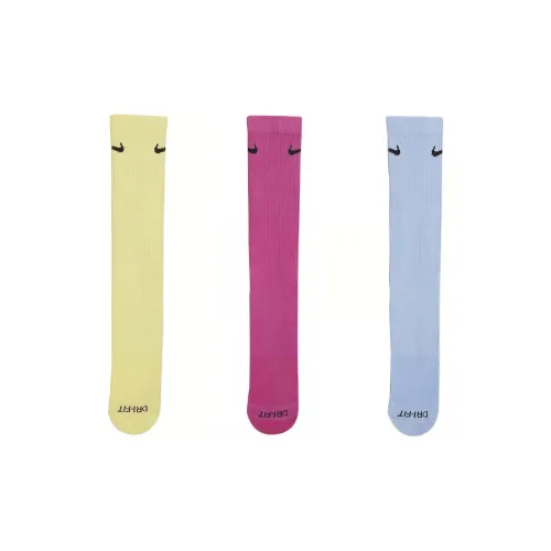 Найк Высокие Носки Унисекс 3 Пачки Желтые + Красные + Синие