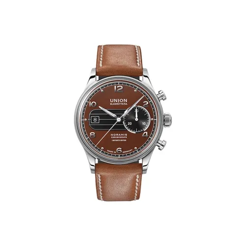 UNION GLASHUTTE/SA Автоматический механический механизм Мужские часы Noramins Collection 42мм*42мм*14,45мм Кофейный