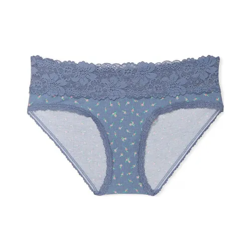 Victoria's Secret Розовый WINK Кружевная отделка HIPHUGGER PANTY DIDF Нижнее белье Женские 1 шт Синий