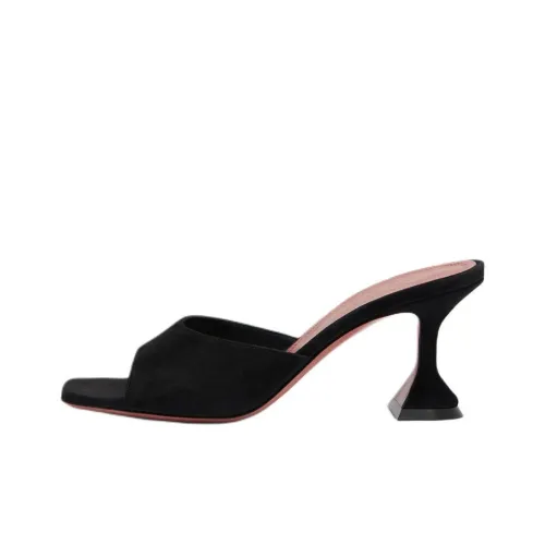 AMINA MUADDI Шлепанцы 7 см Женские Черные