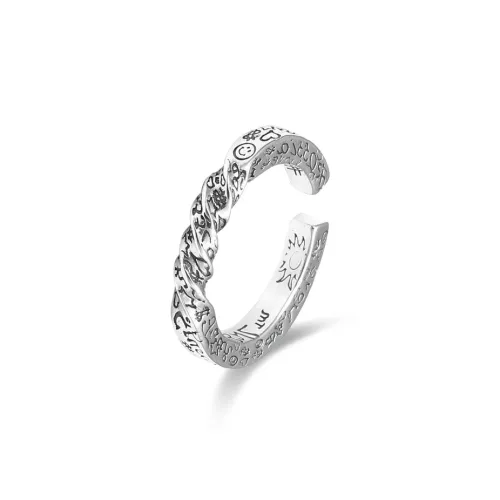 CANHUI Сплав Смайлик Граффити Кольцо Унисекс