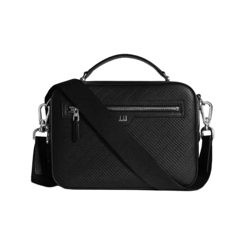 Dunhill Мужская кожаная сумка оливково-черного цвета