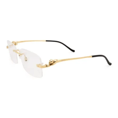 Cartier Прямоугольные Оправы для Очков Унисекс Золото