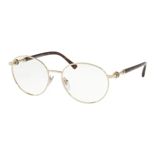 BVLGARI Металл Овал Оправы для очков Женские Черепаховый