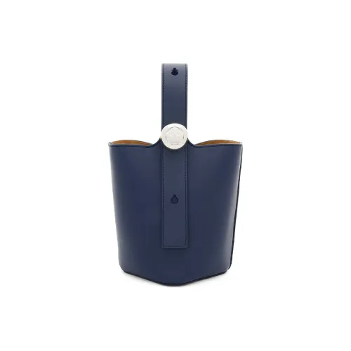 LOEWE Bucket Series Мягкая Корова Кожа Ведро Сумка Сумка через плечо Сумка мини Женская Темно-синяя