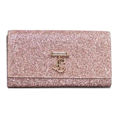 Jimmy Choo Avenue Блестящий Розовый Ткань Сумка Клатч Женские Розовый