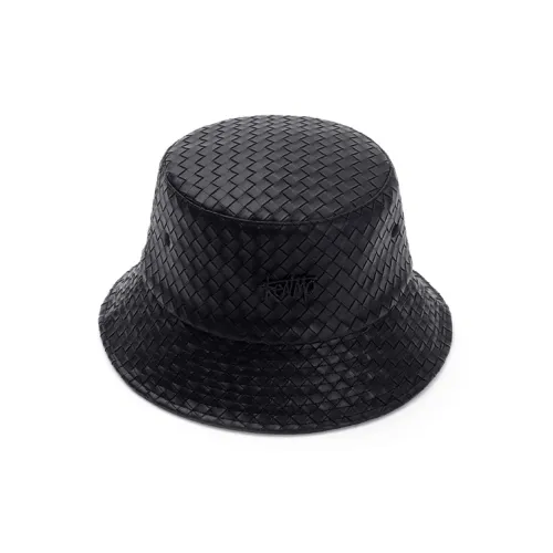 KENMO Кожа Шляпа-ведро Черная Унисекс