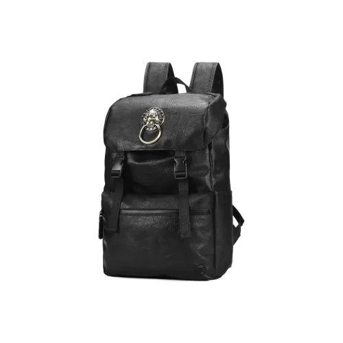 PVC Арахисовый Узор Кожа Рюкзак Мужской Черный