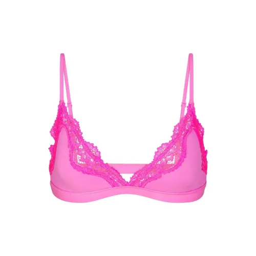 SKIMS FITS EVERYBODY Кружево Треугольник Бюстгальтер Женский TAFFY Tonal Ириска