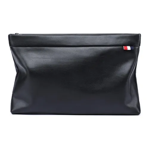 DOSRFINI Клатч из лощеной коровьей кожи стандартный мужской черный