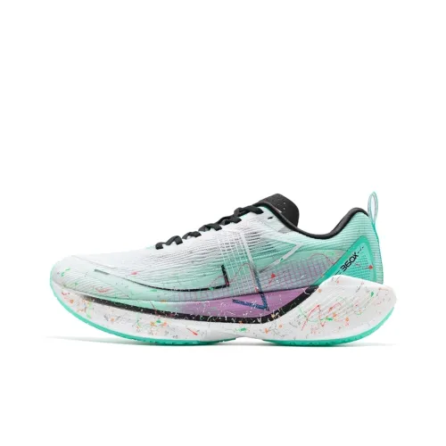 XTEP 360X Устойчивый к истиранию Низкий Топ Бег на длинные дистанции Спринт Беговые кроссовки Мужской Темно-ночная Радуга