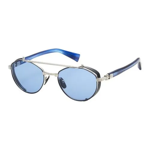 BALMAIN OVAL SUNGLASSES Мужские Серебряные