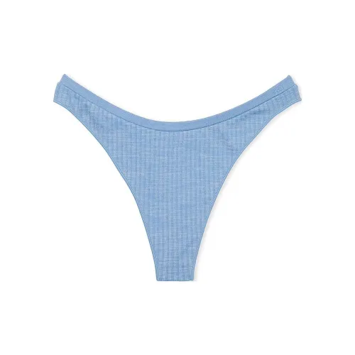 Victoria's Secret Розовый Бесшовный HIGH Нога Стринг PANTY Regatta Синий Нижнее белье Женские 1 Пачка Синий