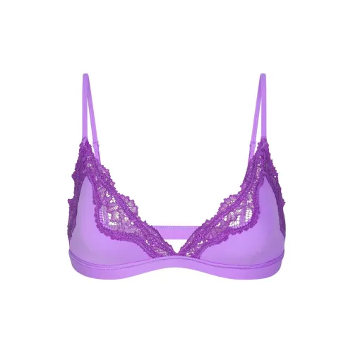 SKIMS FITS EVERYBODY LACE TRIANGLE BRALETTE Бюстгальтер Женский ULTRA VIOLET TONAL Фиолетовый