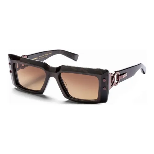 BALMAIN Квадратные солнцезащитные очки женские коричневые