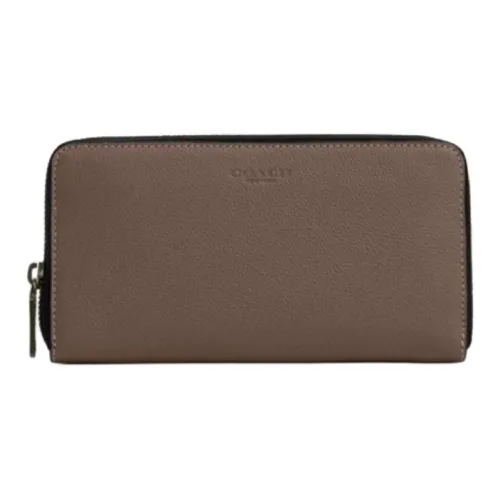 COACH Аккордеонный кошелек из коровьей кожи маленький мужской темно-камень синий