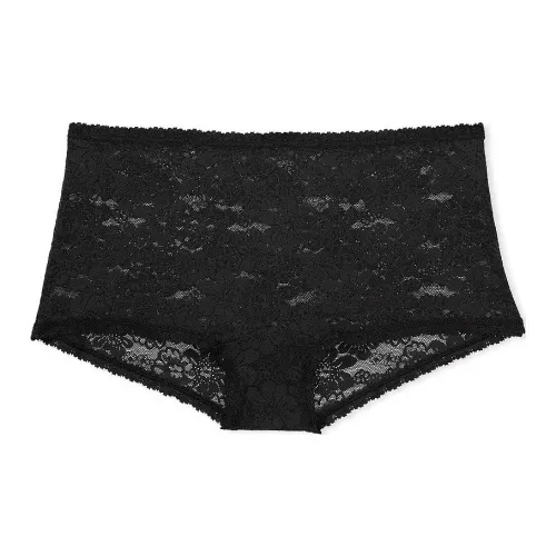 Victoria's Secret Розовый WINK BOYSHORT PANTY Чисто черный Женское нижнее белье 1 упаковка Чисто черный