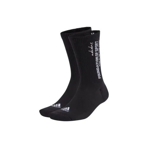 Adidas 2 шт черные унисекс носки MID до икры