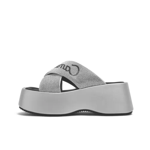 CAMEIDO Слипоны Женские Серебряные