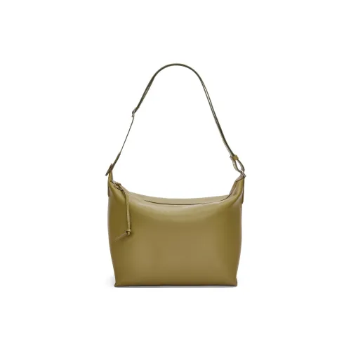 LOEWE Cubi Мягкая гладкая коровья кожа Сумка через плечо Мужская Оливковая
