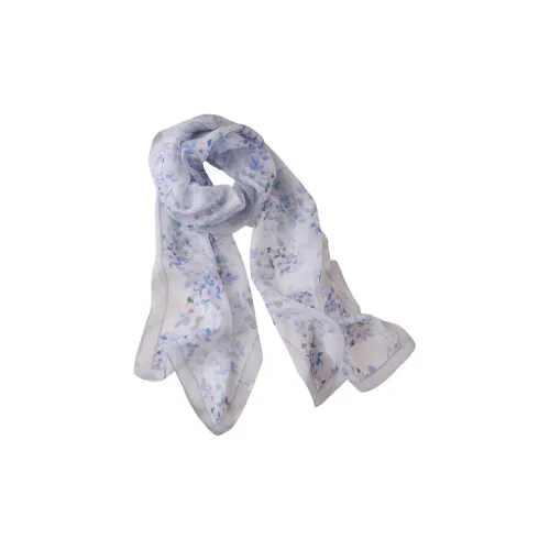 Hang Silk Road 100% шелк из тутового шелкопряда Шарфы Женские Синий