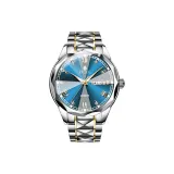 [Коробка] Стальной ремешок, синий циферблат