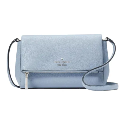 Kate Spade Leila Litchi Grain Leather Crossbody Bag Mini Women's Blue Кейт Спейд Лила Кожаная Сумка через плечо из текстуры личи Мини Женская Синяя