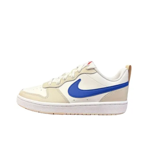 nike Court Borough Slip Resistant Abrasion Resistant Low Топ Скейтборд Кроссовки Женские Белые Коричневые