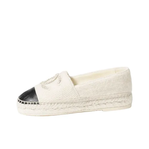 CHANEL 24B Эспадрильи Женские Белые Черные