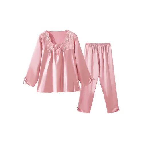 H YXIANG Пижамный комплект женский пастельно-розовый
