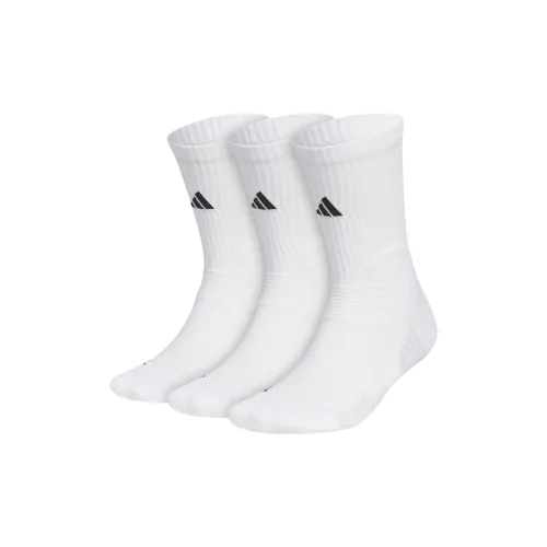 Adidas 3 шт Белый Унисекс Баскетбольные носки