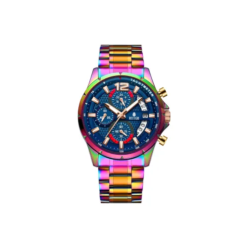 RUIGE Кварцевый механизм Мужские часы 42mm*мм*мм Синий