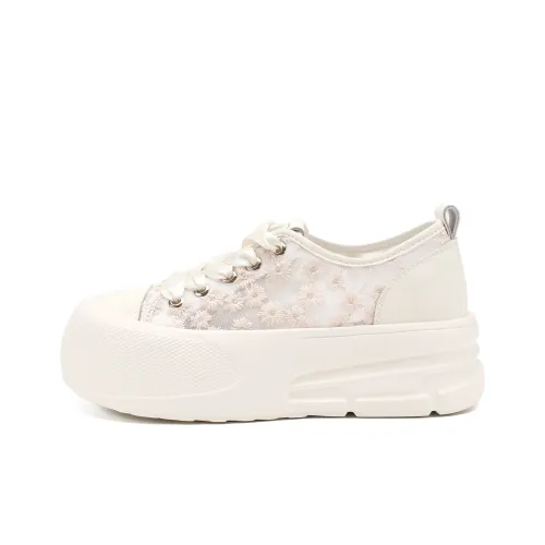 D Fuse SCANDINAVIA Белые Кроссовки Туфли на плоской подошве Низкий топ Скейтбординг Кроссовки Женские