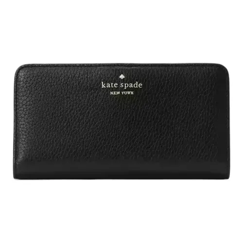Kate Spade Pebble Leather Wallet Large Women's Black