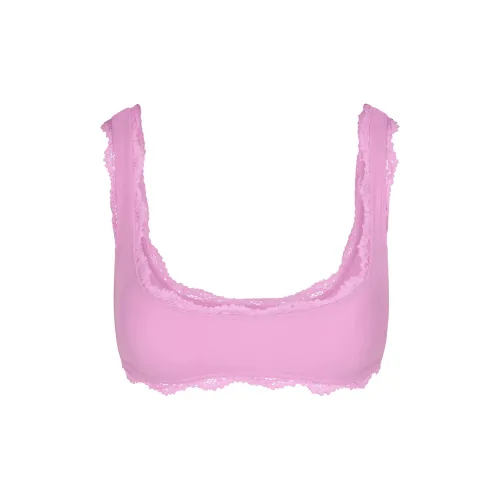 SKIMS FITS EVERYBODY Кружево С квадратным вырезом Бюстгальтер Женский Лепесток Лепесток Цвет