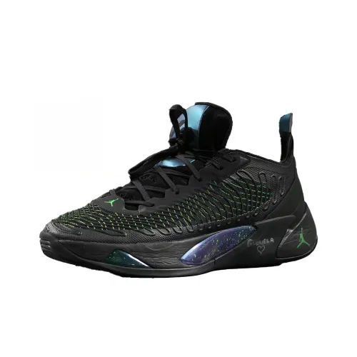 Jordan Luka 1 Low Top Баскетбольные кроссовки Мужские Черные Зеленые